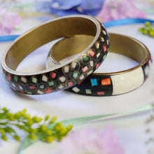 Load image into Gallery viewer, Multicoloured Brass Bangle Set