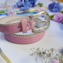 Load image into Gallery viewer, Pink Faux Leather Belt