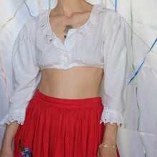 Load image into Gallery viewer, Cropped Milkmaid Top - UK6/8