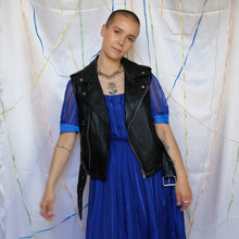 Load image into Gallery viewer, Black Sleeveless Moto Vest - UK6-10