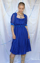 Load image into Gallery viewer, Blue Silk Dress - UK10