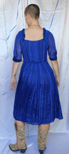 Load image into Gallery viewer, Blue Silk Dress - UK10