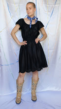Load image into Gallery viewer, Black Broderie Anglaise Dress - UK8/10