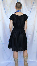 Load image into Gallery viewer, Black Broderie Anglaise Dress - UK8/10