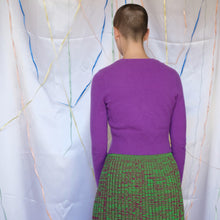 Load image into Gallery viewer, Purple Cropped Cardigan - UK6/8