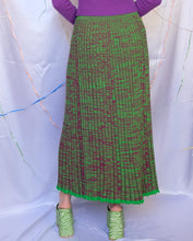 Load image into Gallery viewer, Green & Purple Knit Skirt - UK10/12