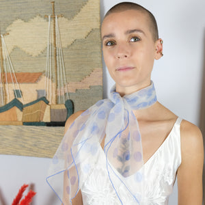 Polka Dot Silk Scarf