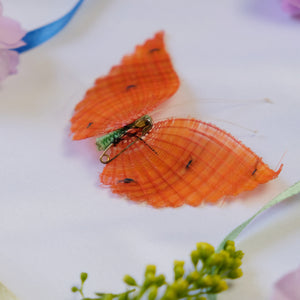 Orange Butterfly Brooch