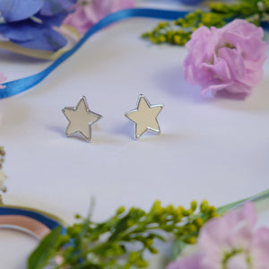 White Star Earrings