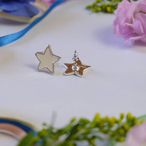 White Star Earrings