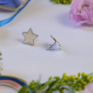 White Star Earrings