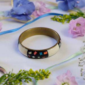 Multicoloured Brass Bangle Set