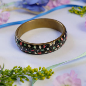 Multicoloured Brass Bangle Set