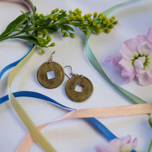 Chinese Coin Earrings