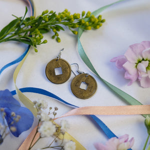 Chinese Coin Earrings