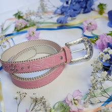 Load image into Gallery viewer, Pink Faux Leather Belt
