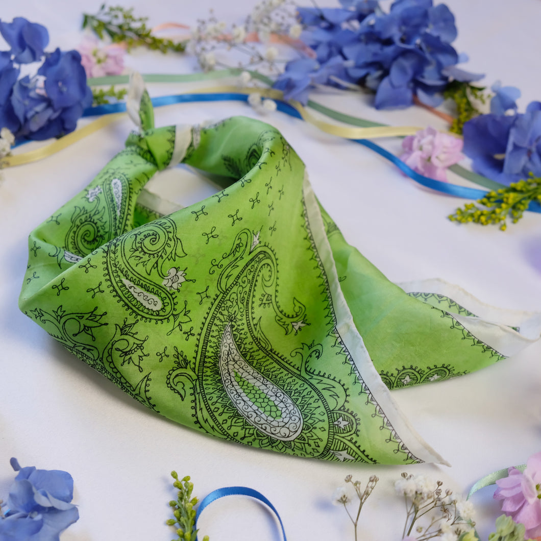 Paisley Print Silk Scarf