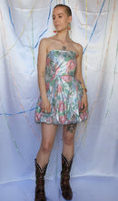 Load image into Gallery viewer, PRELOVED Metallic Floral Mini Dress - UK8
