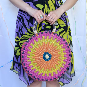 Multicoloured Basket Bag