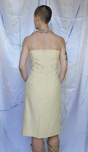 Load image into Gallery viewer, Yellow Linen Strapless Dress - UK10
