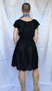 Black Broderie Anglaise Dress - UK8/10