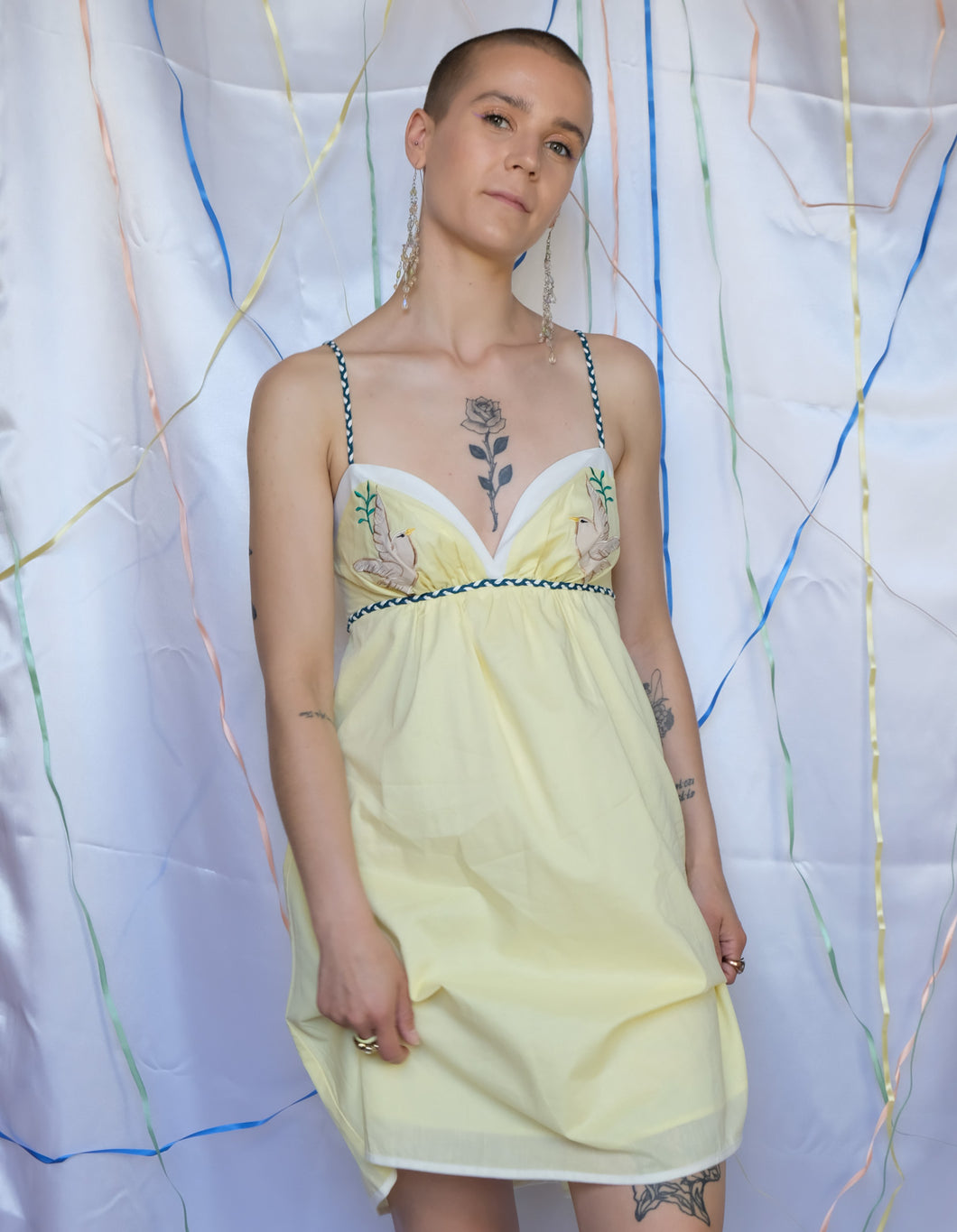 Swallow Embroidered Dress - UK 8/10