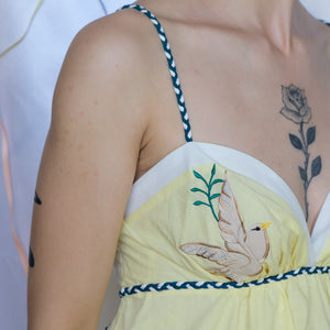 Swallow Embroidered Dress - UK 8/10