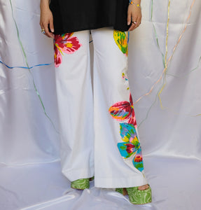 Butterfly Print Flares - UK4/6