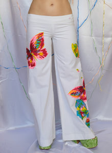 Butterfly Print Flares - UK4/6