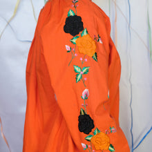 Load image into Gallery viewer, Orange Floral Embroidered Top - UK10-14
